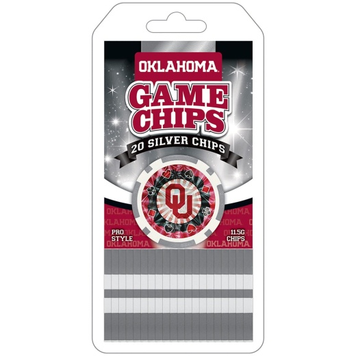 Oklahoma Sooners 20 Piece Poker Chips - Officially Licensed NCAA Product