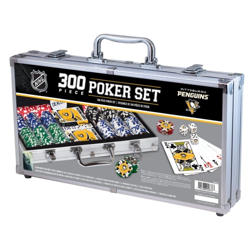 Pittsburgh Penguins 300 Piece Poker Set – Game Night Excellence