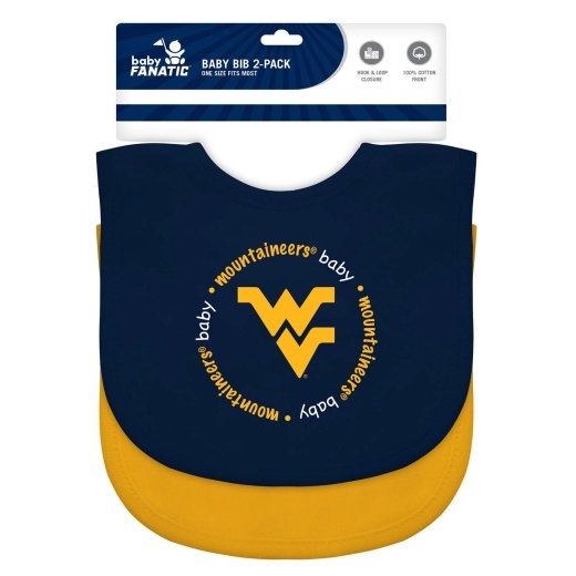 West Virginia Mountaineers Baby Bibs 2-Pack