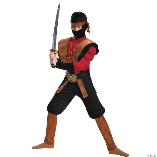Boy's Muscle Ninja Warrior Costume - Medium