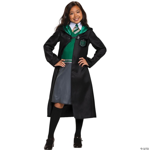 Girl's Classic Harry Potter Slytherin Dress Costume - Medium