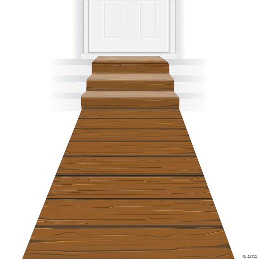 24" X 10 Ft. Wooden Plank Polyester Aisle Runner