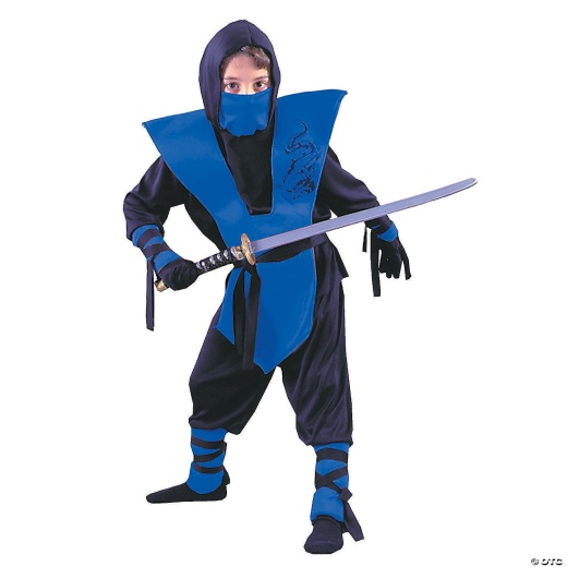 Boy's Blue Ninja Costume - Large