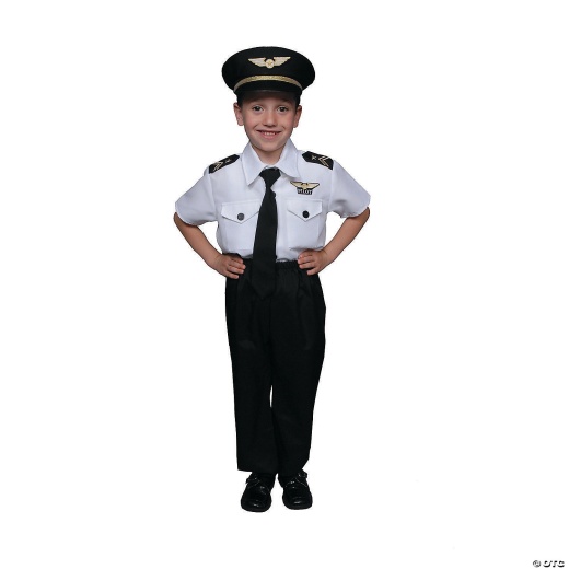 Kids Pilot Costume - Medium