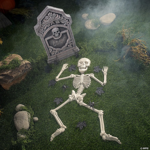 Boo! Tombstone & Skeleton Graveyard Halloween Decorations Set – 24 Pc