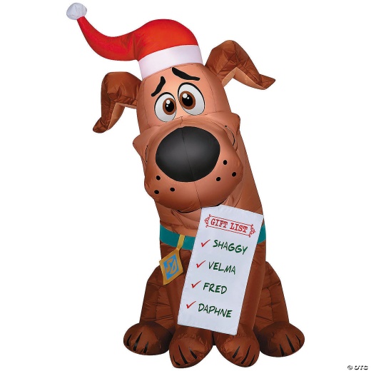 42" Airblown® Inflatable Scooby-Doo!™ Puppy Scooby With Present List Christmas Outdoor Yard Decoration
