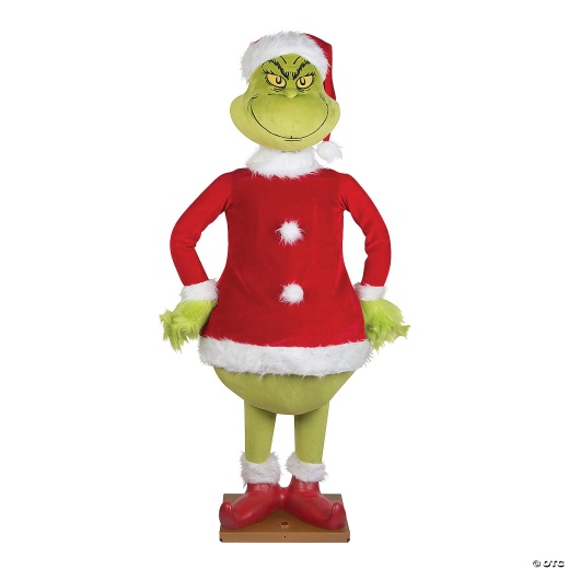 Life-Sized Animated Grinch Christmas déCor 68-Inch