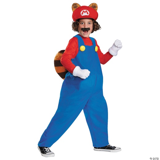 Kids Deluxe Super Mario Bros. Raccoon Costume - Small