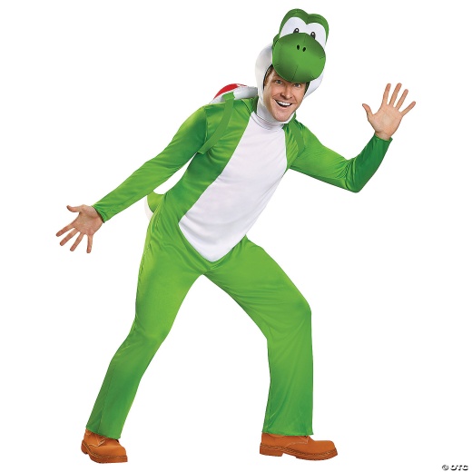 Adults Deluxe Super Mario Bros. Yoshi Costume - XXL
