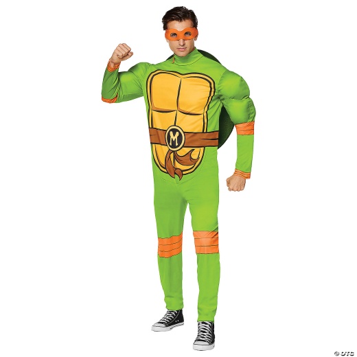 Adults Classic Teenage Mutant Ninja Turtles Michelangelo Costume - Small