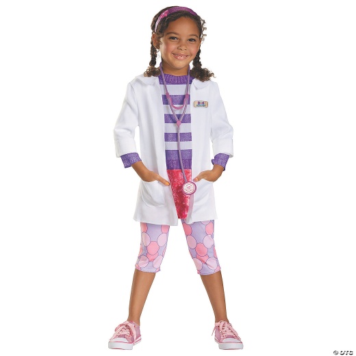 Toddler Girl'S Deluxe Doc Mcstuffins™ Costume - 3T-4t