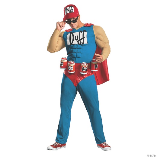 Men's Muscle Simpsons Duffman Costume - Standard