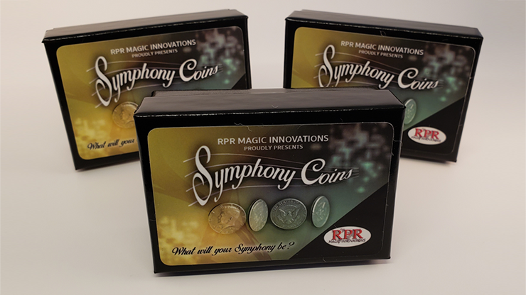Symphony Coins (Us Eisenhower) Gimmicks And Online Instructions By Rpr Magic Innovations - Trick