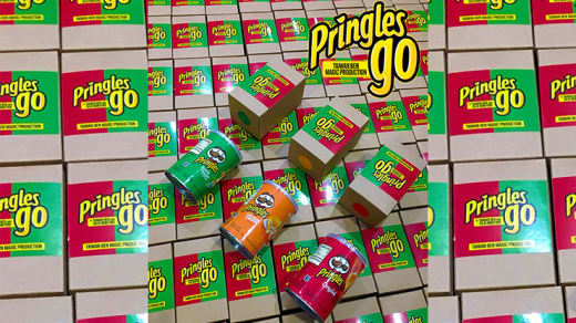 Pringles Go (Red to Green) Magic Trick by Taiwan Ben and Julio Montoro