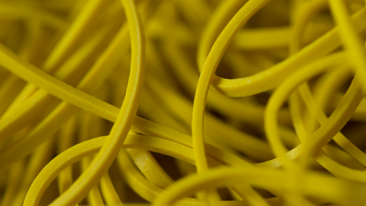 Joe Rindfleisch's Size 16 Rainbow Rubber Bands (Russell Leeds -Yellow)