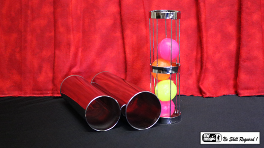 Cage And Cylinder Mystery (Brass) By Mr. Magic - Trick