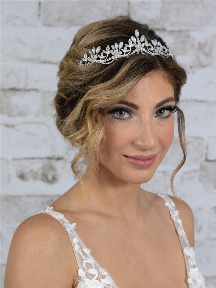 Vintage Couture Side-Accented Crystal Bridal Headband Headpiece