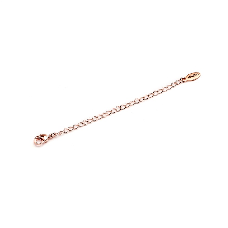 Rose Gold Chain Necklace Extender With Lobster Clasp