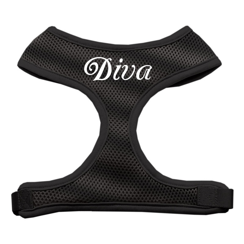 Diva Design Soft Mesh Pet Harness Black Extra Large