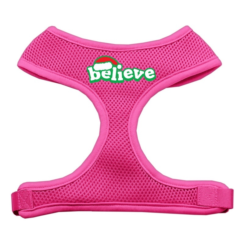 Believe Screen Print Soft Mesh Pet Harness Pink Extra Large