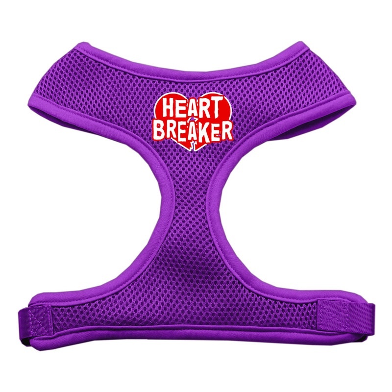 Heart Breaker Soft Mesh Pet Harness Purple Large