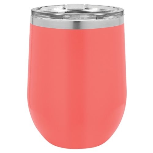 12 Ounce Stainless Steel Coral Polar Camel Stemless Wine Tumbler