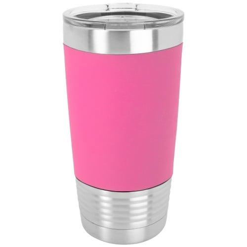 20 Ounce Stainless Steel Pink Polar Camel Travel Mug With Clear Lid