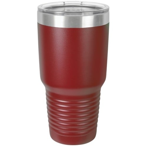 30 Ounce Stainless Steel Maroon Polar Camel Tumblers With Lid