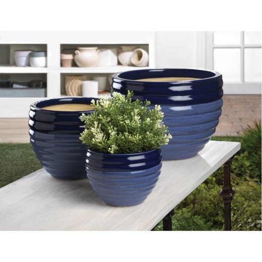 Duo Blue Tone Planter Trio