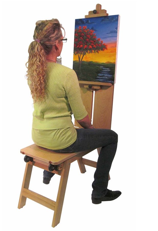 Martin Universal Design® Mobile Bench Easel With Pulling Handle