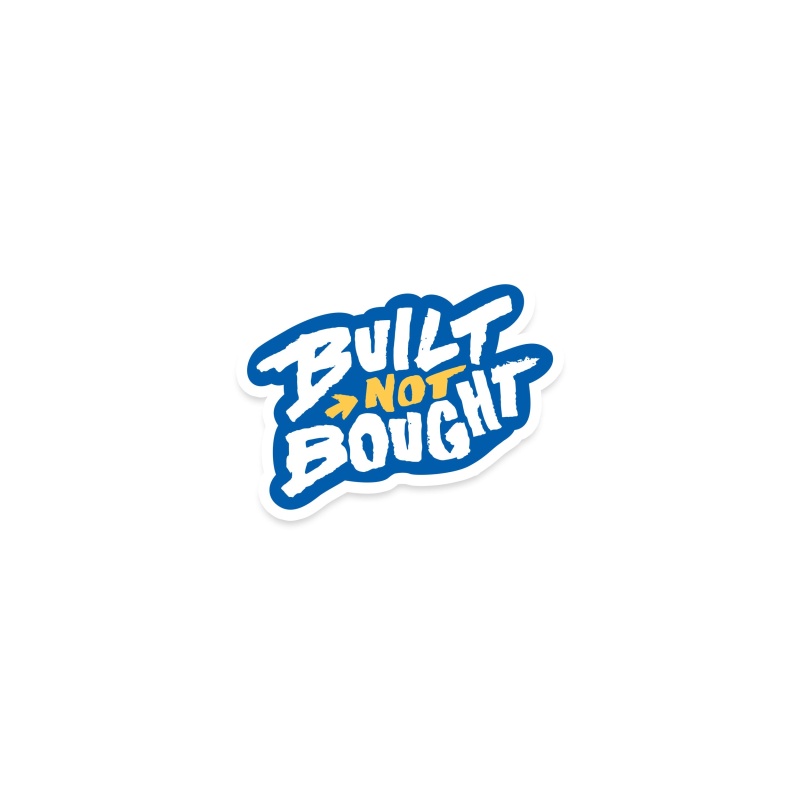 "Built Not Bought" Full Color Rod Decals