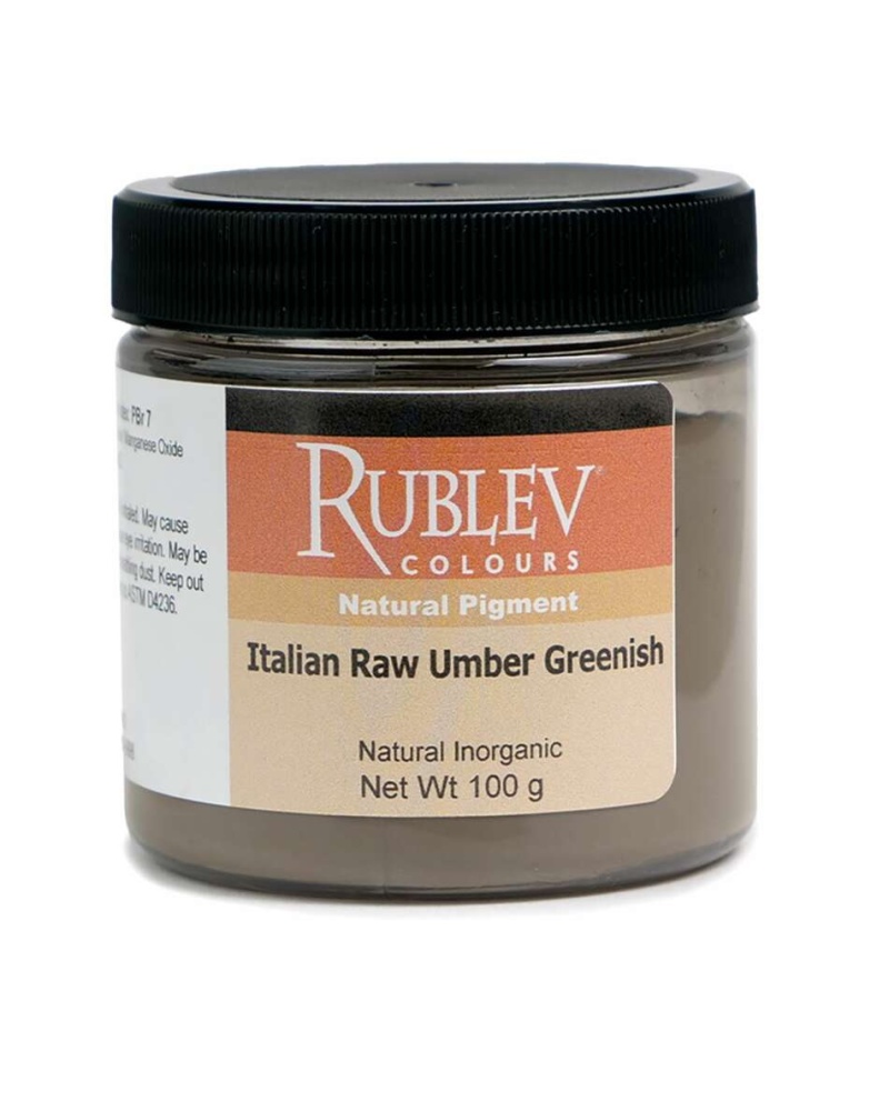 Italian Green Raw Umber Pigment, Size: 4 Oz Vol Jar