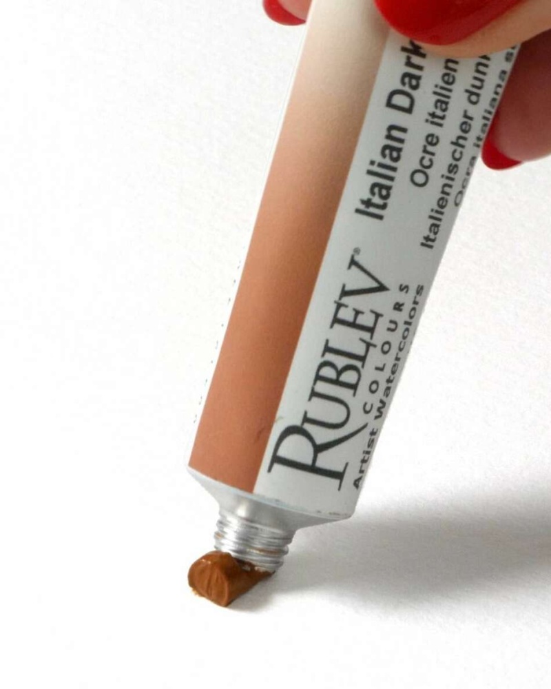  Italian Dark Ocher Watercolor Paint, Size: Half Pan 1.5 Ml