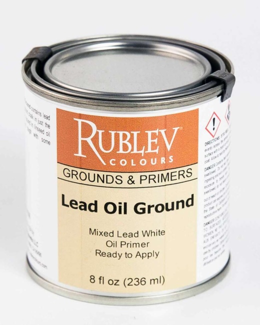 Rublev Colours Lead Oil Ground: Superior Foundation For Oil Paintings, Size: 8 Fl Oz (236.5 Ml)