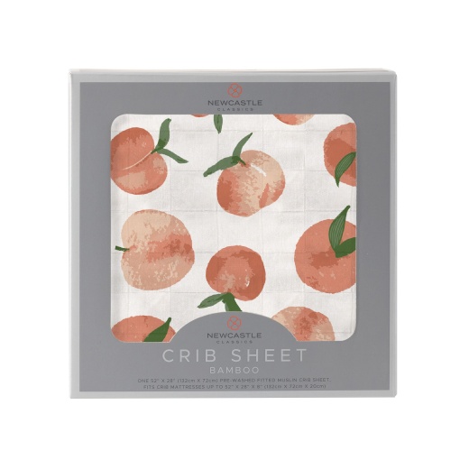 Newcastle Classics Carnelian Peaches Crib Sheet