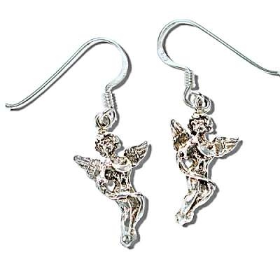 Sterling Silver Harmony Angel Dangle Earring