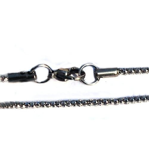 Stainless Steel 18 Inch 2.5Mm Popcorn Link Chain Necklace