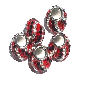 Sterling Silver Swarovski Crystal European Beads - 4.5 Mm Hole