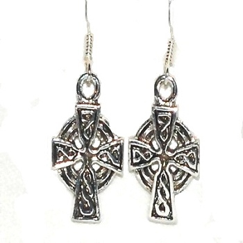 Sterling Silver Celtic Filigree Cross Dangle Earring