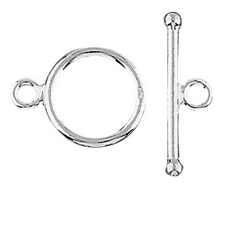 Sterling Silver Large Toggle Clasp 15Mm Loop