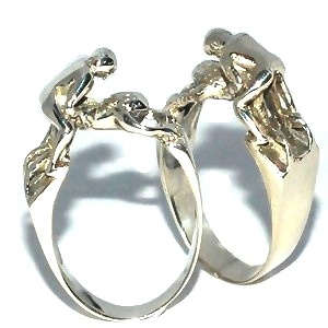 Sterling Silver Kama Sutra Doggy Style Ring