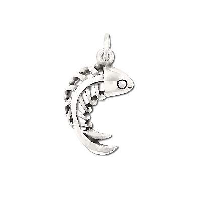 Sterling Silver Fish Bone Pendant