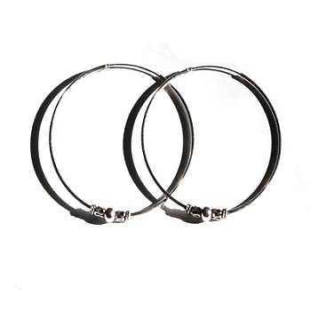 Sterling Silver Bali 50Mm Endless Hoop Earrings