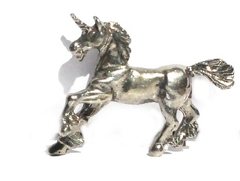 Galloping Unicorn Pewter Figurine - Lead Free Collectible Figurine