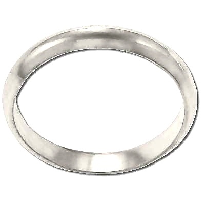 Sterling Silver Ladies 3Mm Round Edge Band Ring