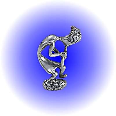 Small Kokopelli Flute Player Pewter Figurine - Lead Free