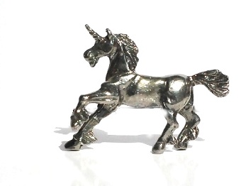 Galloping Unicorn Pewter Figurine - Lead Free Collectible Figurine
