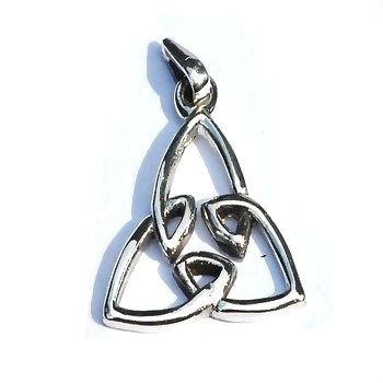 Sterling Silver Celtic Large Tri-Fold Pendant