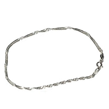 Sterling Silver 7 Inch 2.5Mm Twisted Chain Bracelet