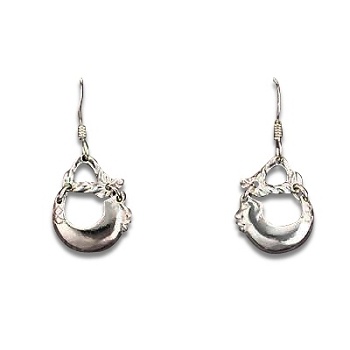 Sterling Silver Fishing Dangle Earrings